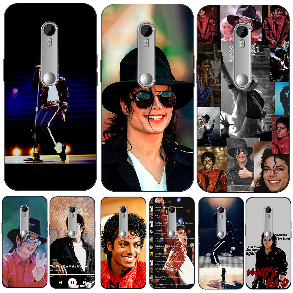 Para Motorola Moto G3 Caso De Telefone Silicone Macio Protetor Preto Tpu Rei Do Pop Michael Jackson Billie Jean Suspense