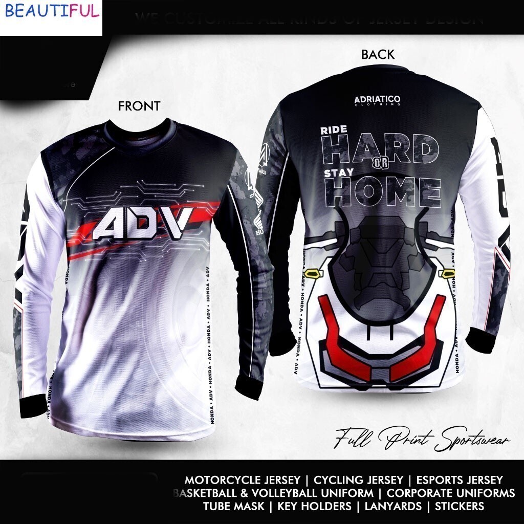 [Venda Quente] 2026 Novas Roupas Adriatico HONDA ADV 160 Camisa De Manga Comprida De Malha Tops Tee