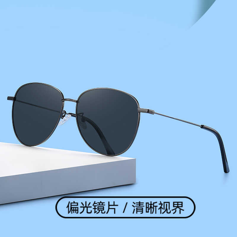 Óculos de sol aviador masculino protetor solar óculos de sol na moda único High-End sapo óculos condução ciclismo sol