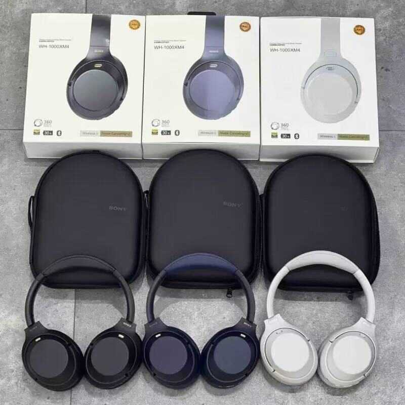 Fone de ouvido XM4ANC com cancelamento de ruído ativo Fone de ouvido sem fio Bluetooth com bolsa de couro Fone de ouvido