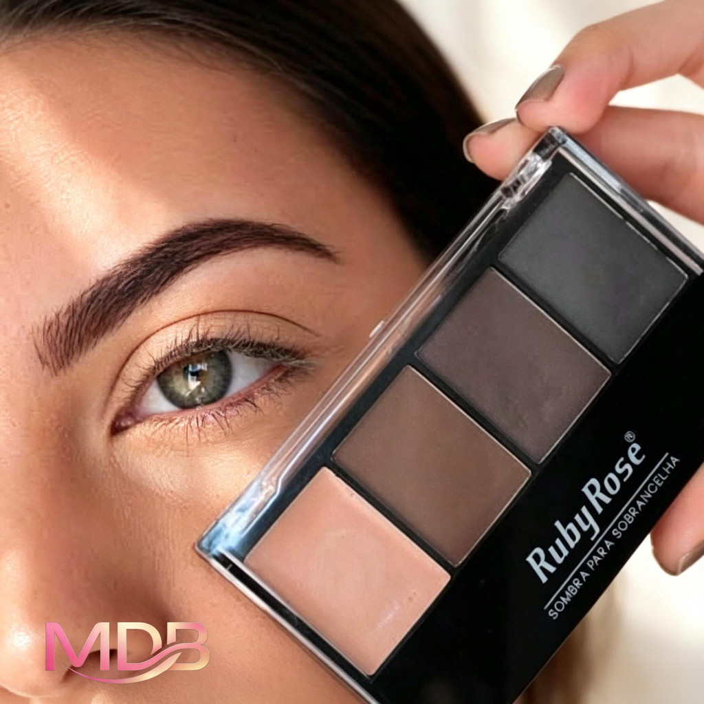 Ruby Rose Trio de Sombra – Para Sobrancelha com Primer e Acabamento Natural HB-F572