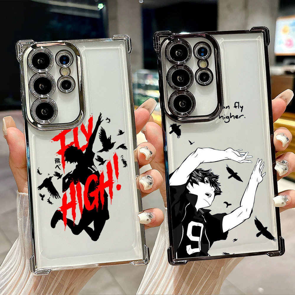 Haikyuu Flay Anime Capa Transparente Para Samsung S26 Ultra A57 S24 S23 S22 S21 S25 Plus S20 S25FE S26EDGE A37 De Telefo