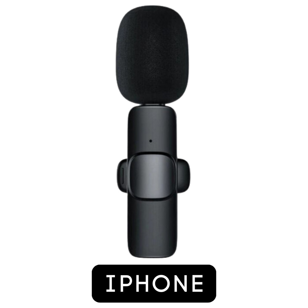 Microfone Lapela Wireless Sem Fio Para iPhone iPad Lightning