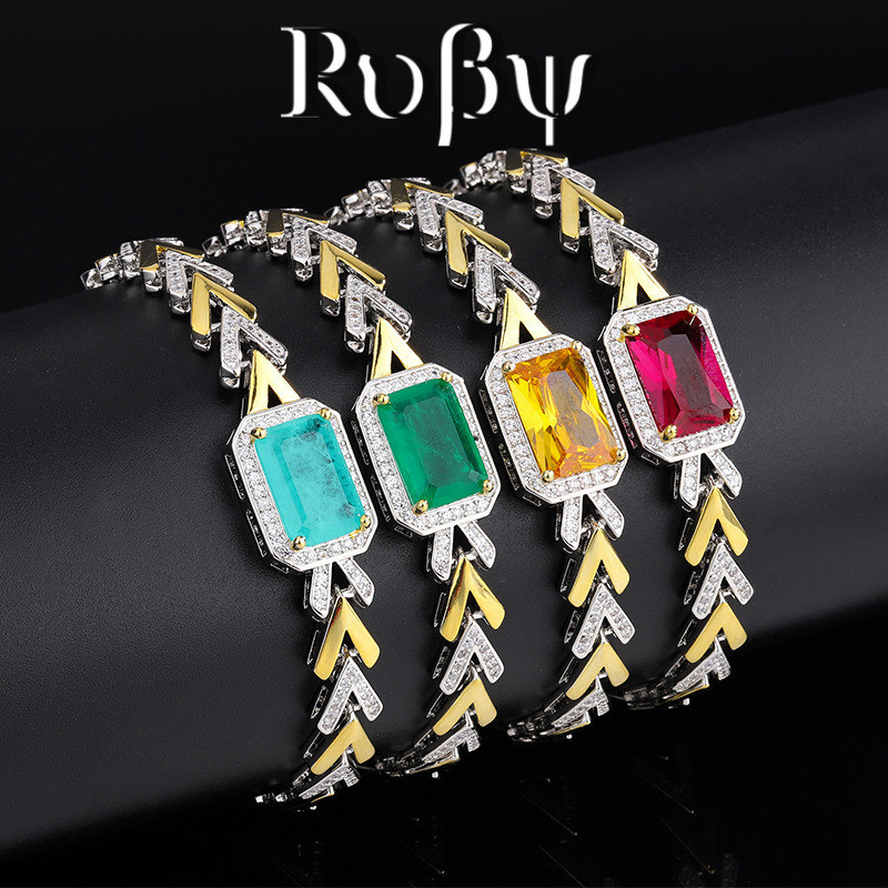 Rubi jóias novo estilo cubana corrente paraíba pulseira rubi moda feminina estilo palácio Retro High-End sentimento