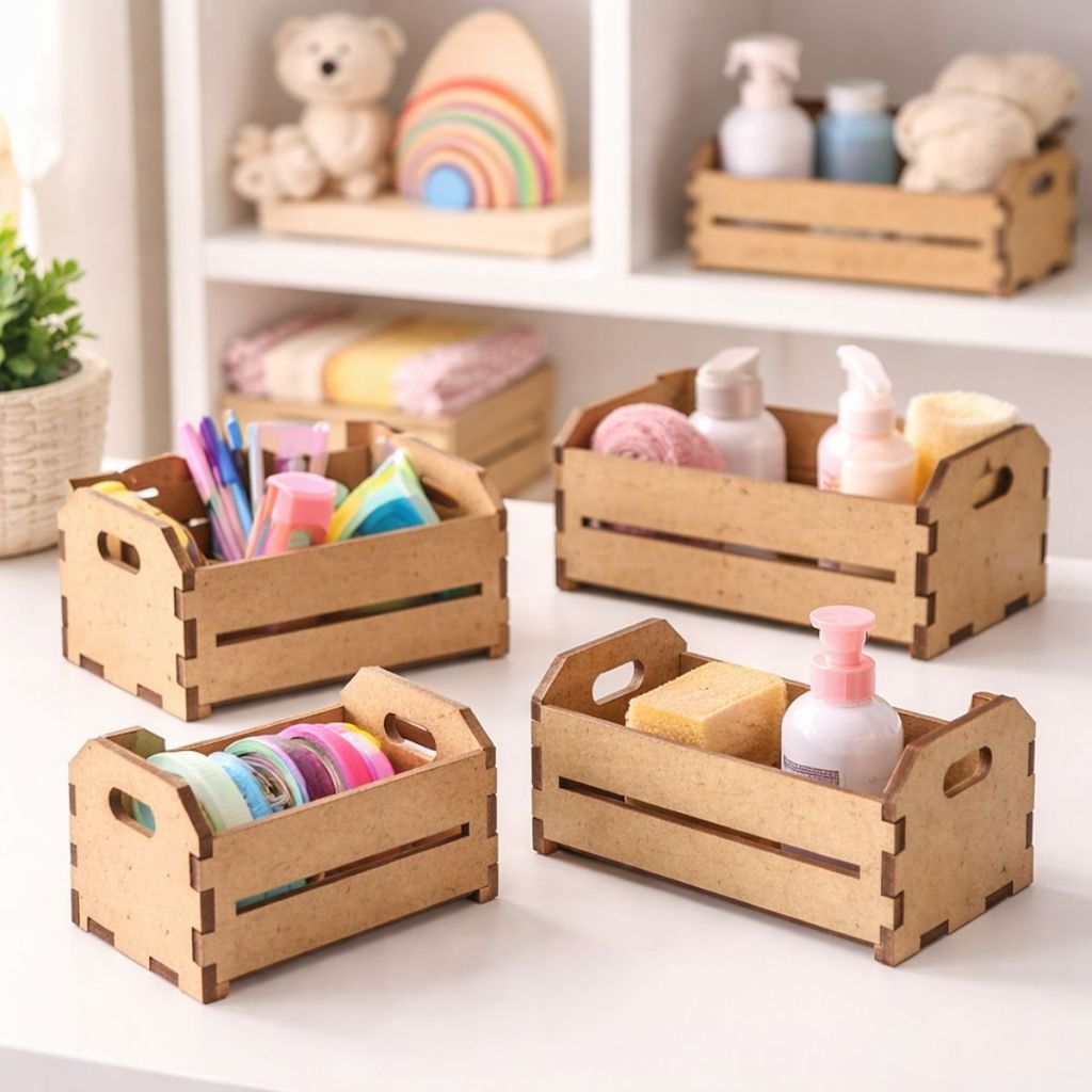 Mini Caixotes MDF Cru para Decoração | Lembrancinhas, Festas, Artesanato e Centros de Mesa UNIFY