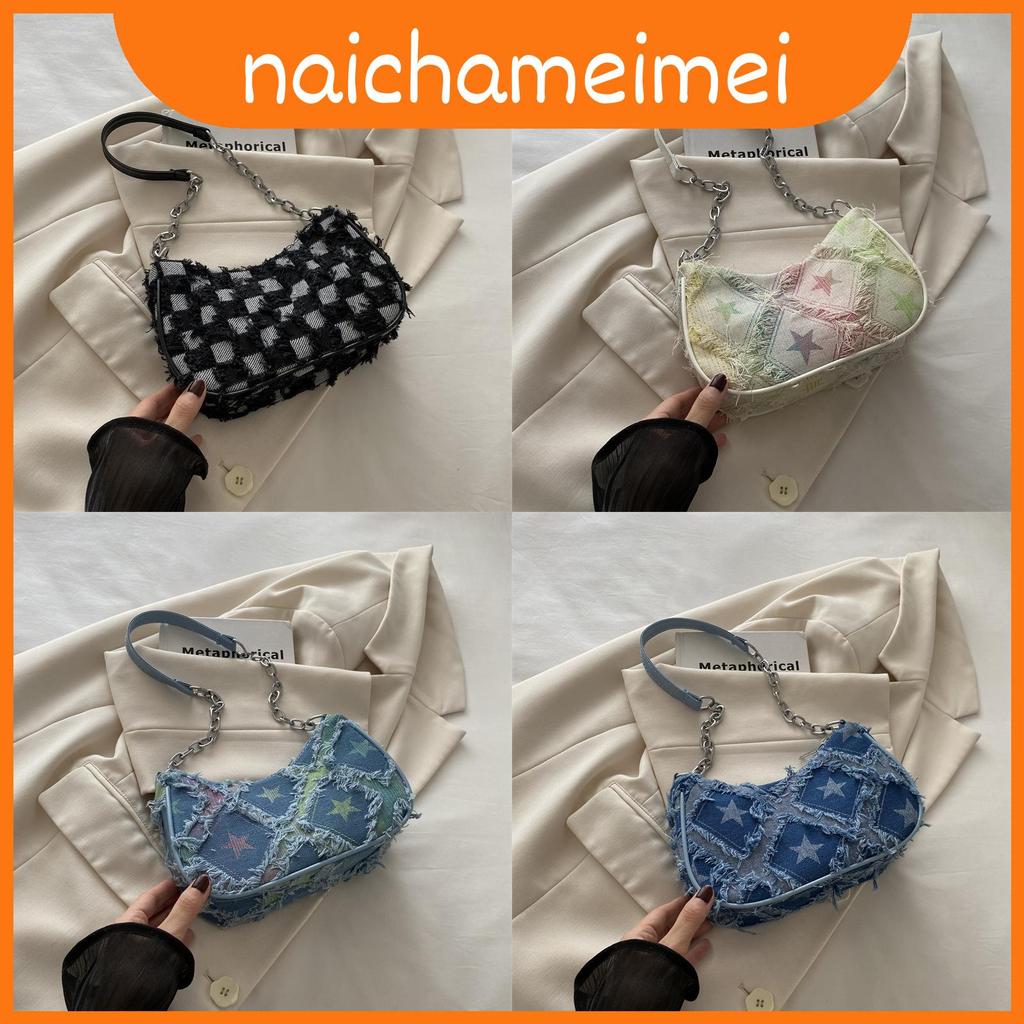 Bolsa Chique Commuter Crescent Elegante De Lona Crossbody Para Mulheres Da Moda