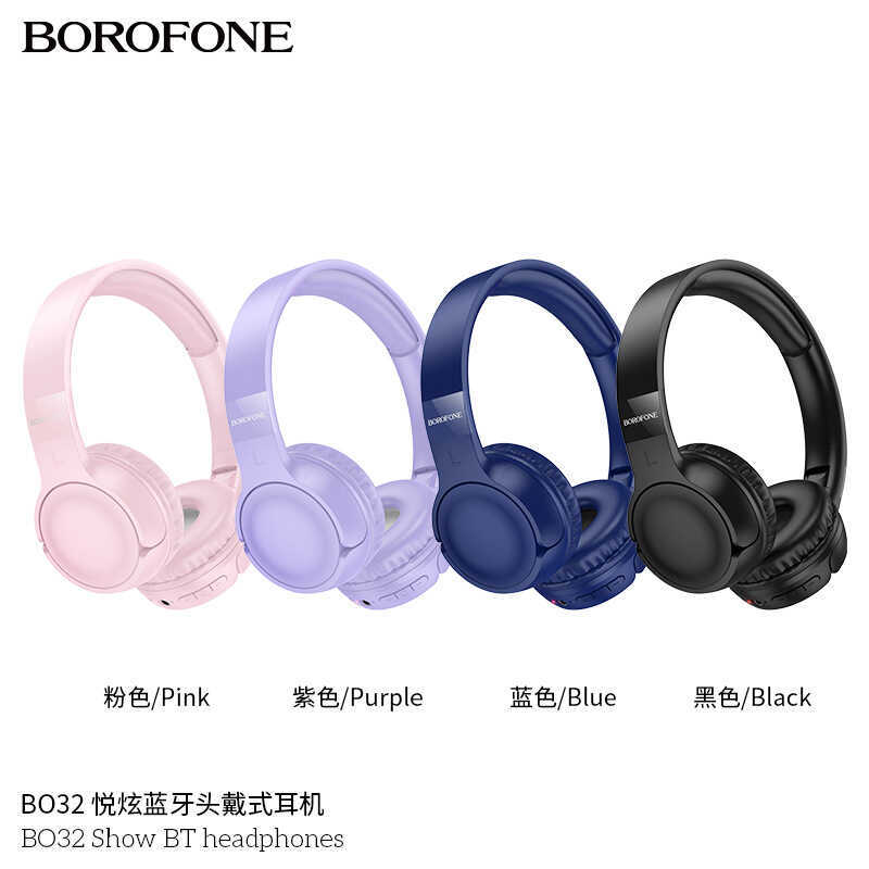BOROFONE BO32 Fone de ouvido sem fio Bluetooth Fone de ouvido dobrável esportivo para corrida Bolsa Fone de ouvido para 