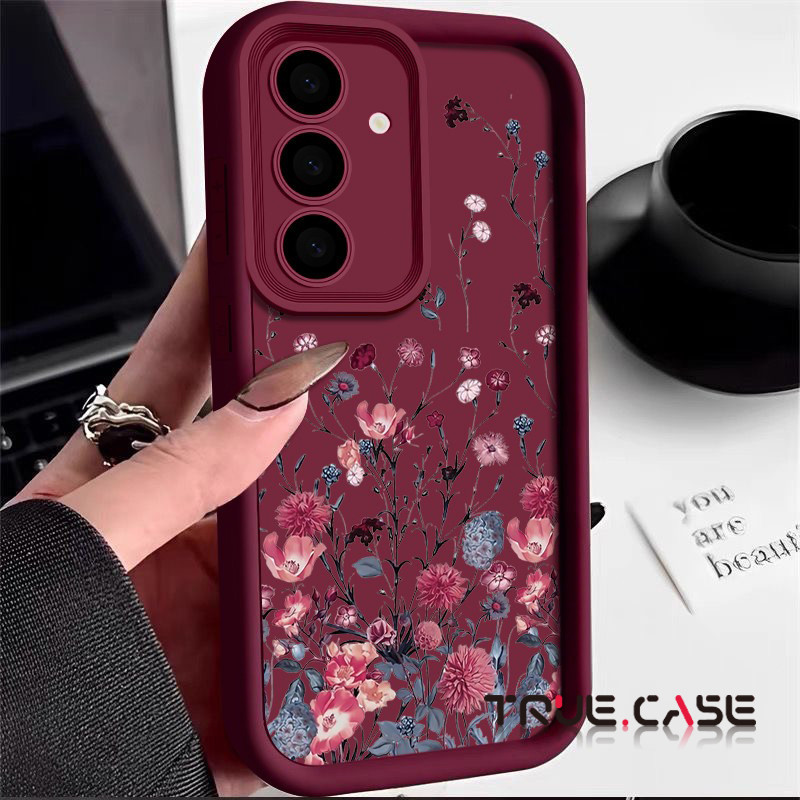 Caso Padrão De Flor Para Samsung Galaxy A55 A15 A14 A54 A35 A53 A34 A52 5G Macio