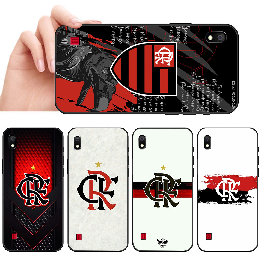 Capa De Telefone Preta Macia Para Samsung A6 A7 A8 A9 A01 A02 A10 A10S Torcida Brasileira Flamengo Protetora Anti-Queda