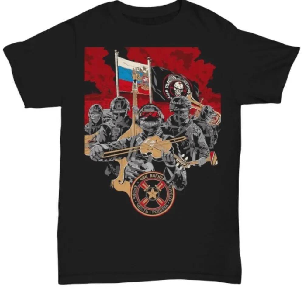 2026 New Wagner Commando Battle of Bachmut Commemorative Print High Quality Men's Short Sleeve Crew Neck Comfortable