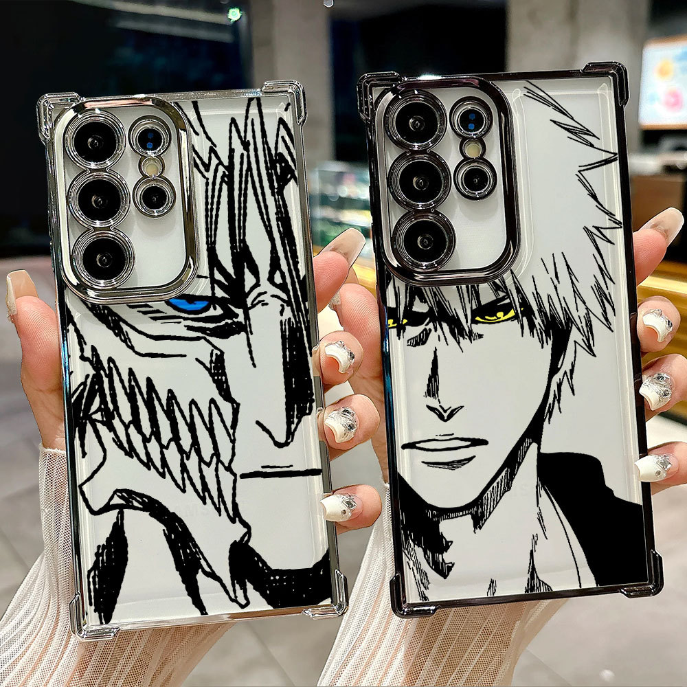 Grimmjow Ichigo Anime Bleach Capa Transparente Para Samsung S26 Ultra A57 S24 S23 S22 S21 S25 Plus S20 S25FE S26EDGE A37