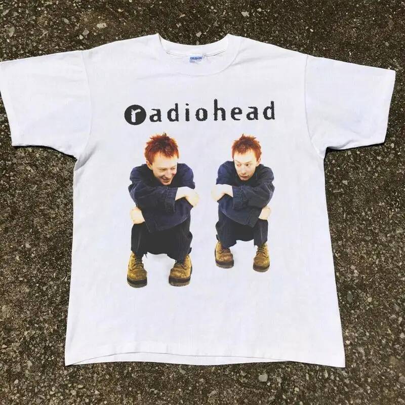 Camiseta Branca do Banda de Rock Alternativo Radiohead, Thom Yorke, Tamanhos S a 5XL