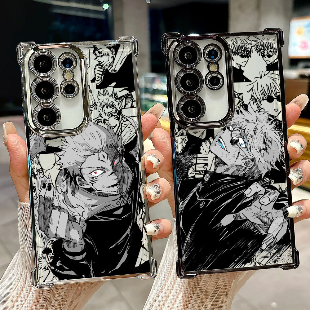 Capa Transparente Anime Jujutsu Kaisen Para Samsung S26 Ultra A57 S24 S23 S22 S21 S25 Plus S20 S25FE S26EDGE A37 De Tele