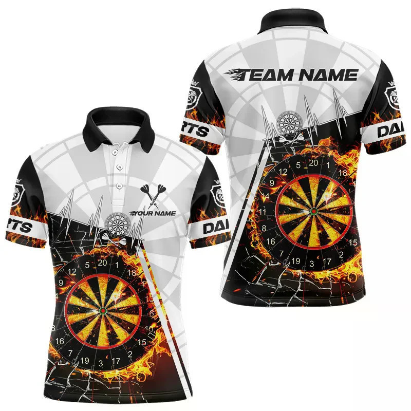 2026 Nova Moda Dardo Padrão Camisa Polo Verão Manga Curta Personalizado Uniforme Da Equipe Legal Street Wear Oversized T