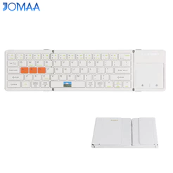 Teclado Dobrável Sem Fio Jomaa Com Touchpad Bluetooth Recarregável Para Macbook ipad Phone