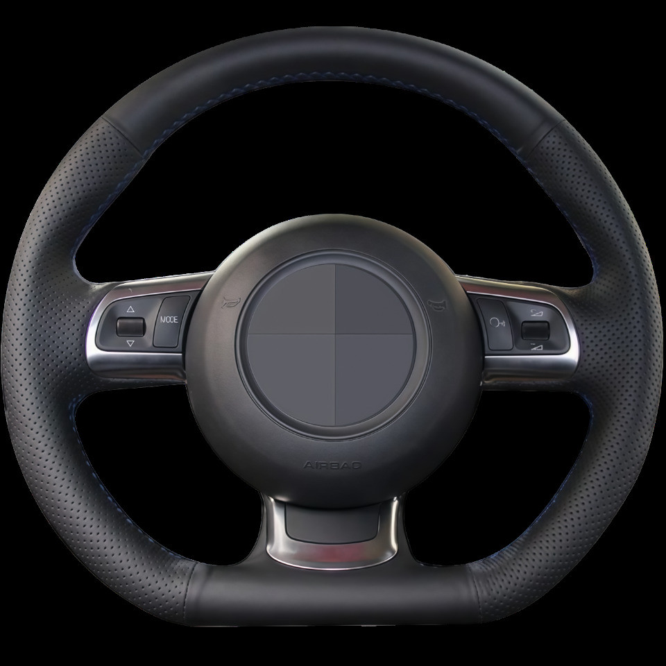Capa De Volante De Carro Costurada À Mão Personalizada De Couro Artificial DIY Para Audi TT TTS (8J) RS R8 A3 RS3 S3 (8P
