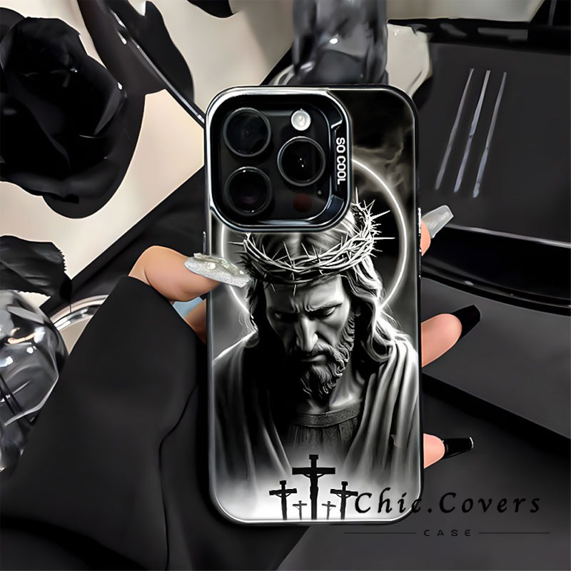Capa Jesus Fosco Capinha Para iPhone 7 8 Plus 14 15 16 XS X XR XSMAX 11 12 13 17 Pro Max Anti-Impacto em Oferta na Shopee