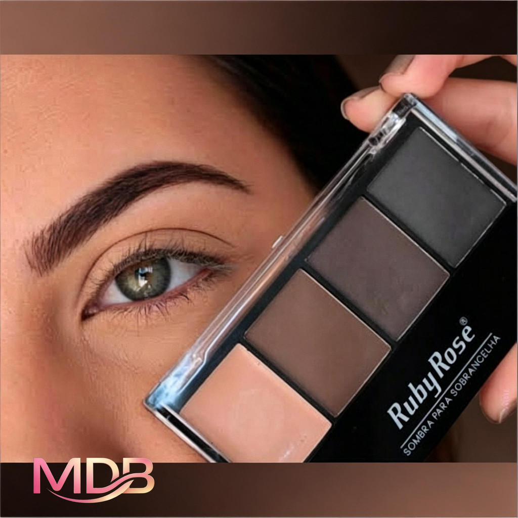 Ruby Rose Sombra em Trio – Para Sobrancelha com Primer e Toque Suave HB-F572