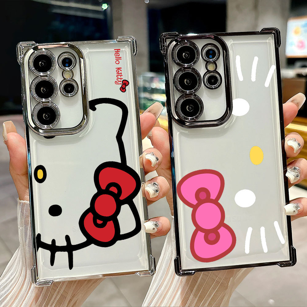 Linda Capa Transparente Hello Kitty Kawaii Para Samsung S26 Ultra A57 S24 S23 S22 S21 S25 Plus S20 S25FE S26EDGE A37 Pra