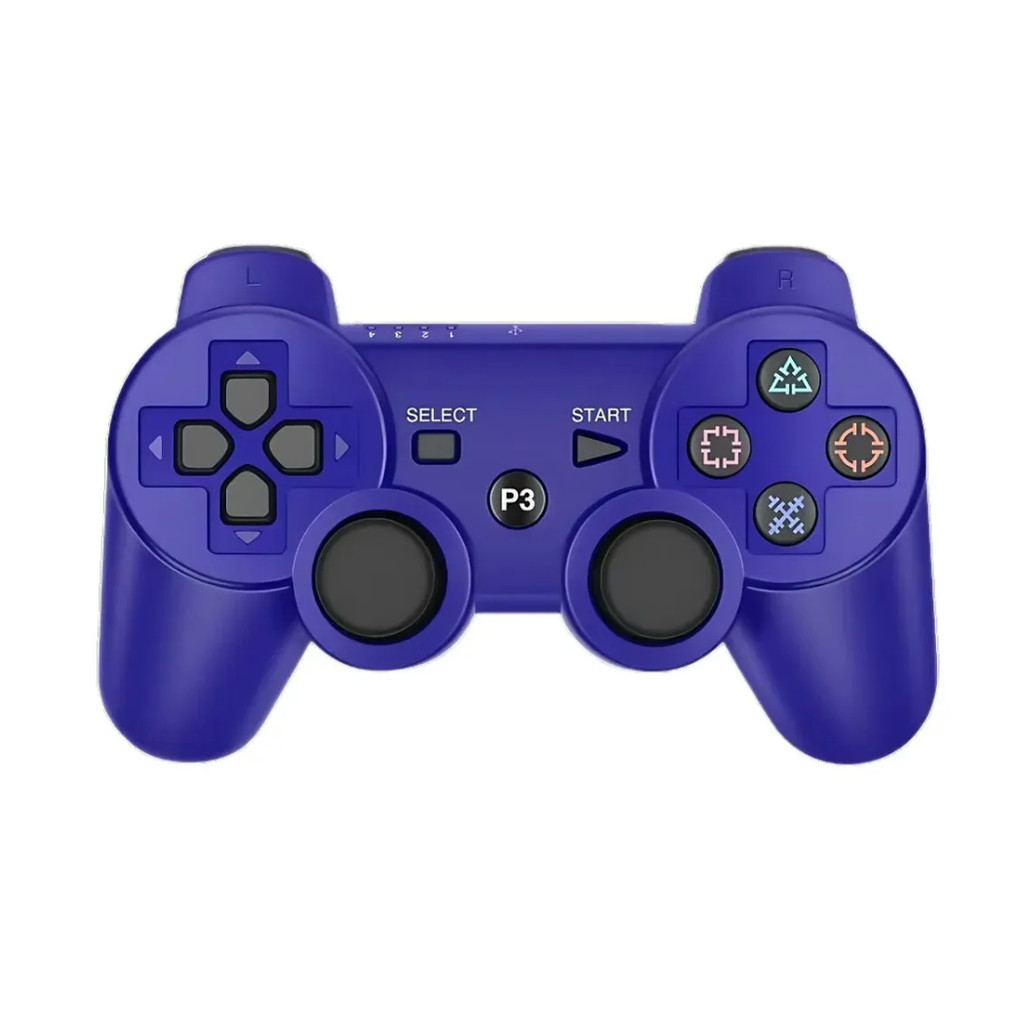 Controle Gamer Com Vibração Bluetooth Compatível com PS3 Doubleshock P3 Color