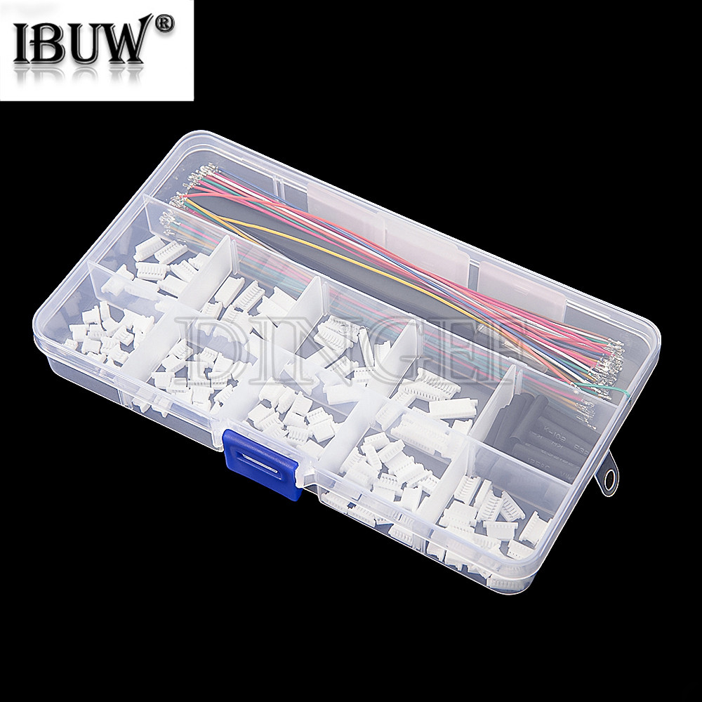 Kit De Conector De Cabo SH1.0MM JST 1mm Cabeçote Macho 3P-12P Com 28AWG Frisado Terminal Para Fio De Drone De Corrida GP