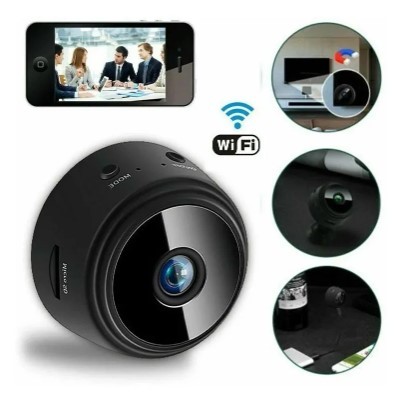 Mini Câmera Espiã A9 Com Visão Noturna Wi-Fi 1080P Sem Fio e Monitoramento Remoto