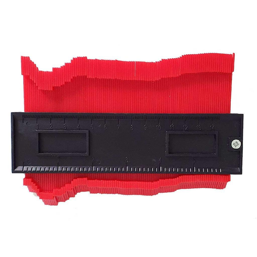 Ferramenta Copiador de Contornos Gabarito de Cantos Perfis 140mm Régua de Medição de Calibre