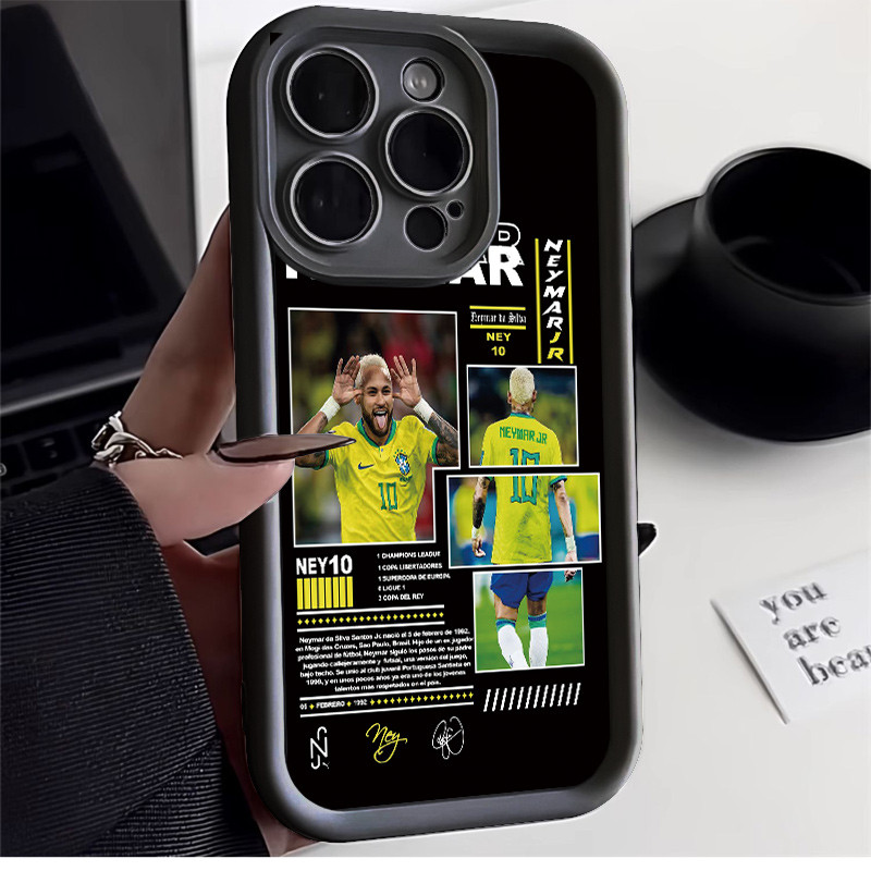 Neymar TPU anti-impacto Capinha Capa Para Samsung A14 A15 A54 A55 A05S A16 A07 A17 S22 S23 S24 S25 FE Ultra