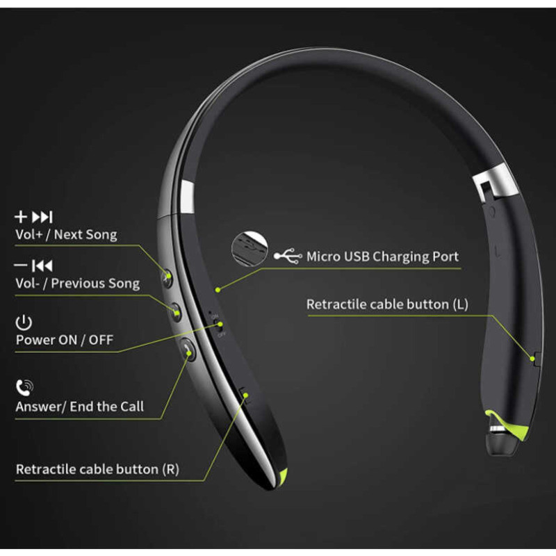 SX-990 fone de ouvido estéreo Bluetooth 5.0 dobrável Universal esportes música fone SX990 Halter fone de ouvido sem fio