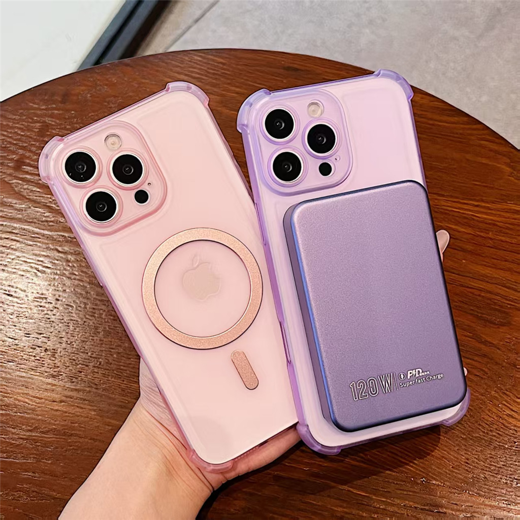 Cor Doce Para Mag Caso De Telefone Seguro OPPO A5 A3 A6 Pro A9 A3X A7 A12S A15S A16 A17 A18 A38 Transparente Magnético P