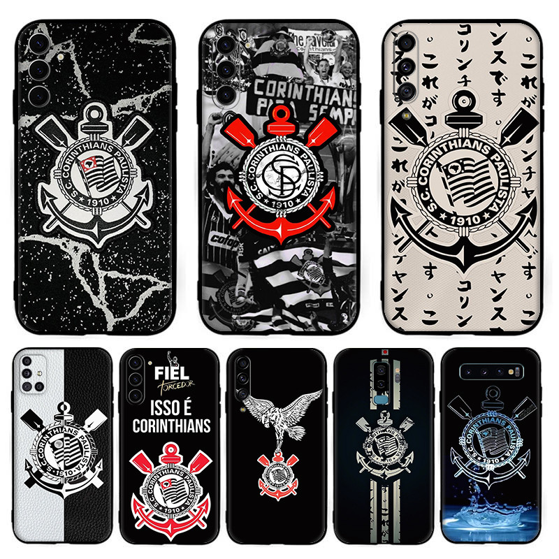 Para Samsung J5 J7 Prime Core Pro J730 S6 Edge Corinthians Invólucro 6Y9 Preto TPU Capa De Telefone De Silicone Macio