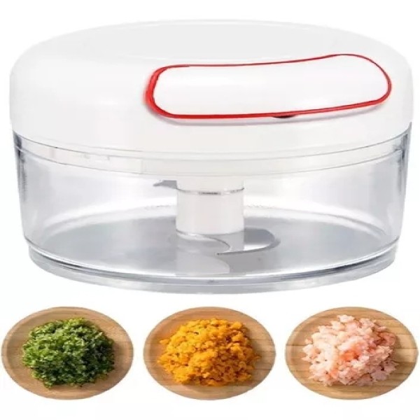 Simplicidade e Eficiência: Mini Fatiador Triturador Processador Manual para Todos os Tipos de Alimentos