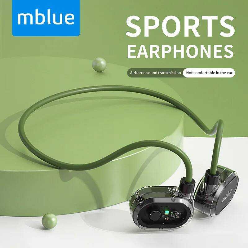 Fones De Ouvido Sem Fio Bluetooth Condução Óssea Esportes Correndo Pescoço-Pendurado Fone Ultra Longa Resistência