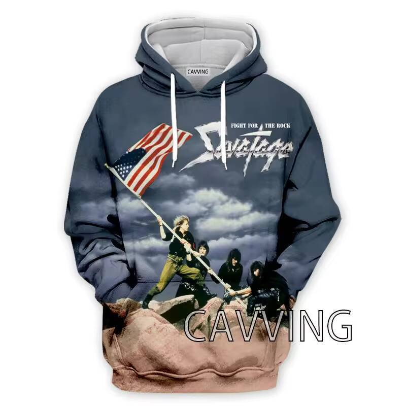 Nova Moda Feminina/Masculina Impressão 3D Savatage Rock Hoodies Moletom Com Capuz Harajuku HIP HOP Roupas