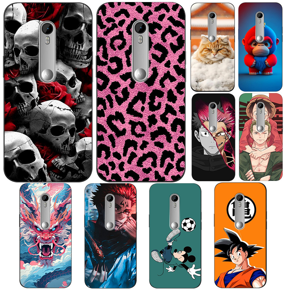 Para Motorola Moto G3 Caso De Telefone Silicone Macio Protetor Preto Tpu Design Famoso