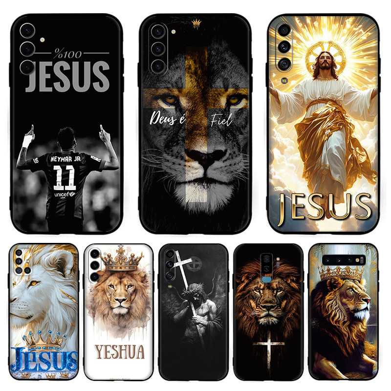 Para Samsung S7 Edge S8 S9 Plus Jesus Invólucro 6Y9 Preto TPU Capa De Telefone De Silicone Macio