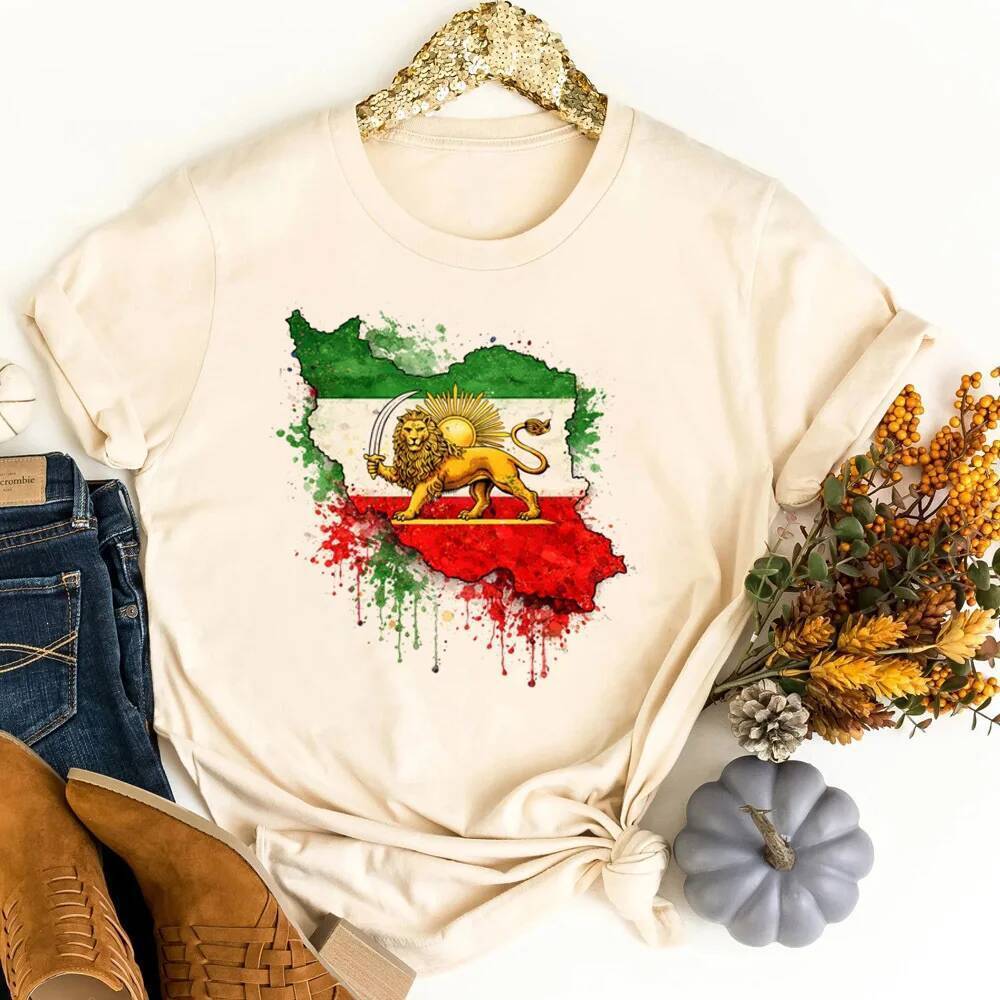 Camisa Iran Feminina Gótica Estética Camiseta anime Retrô streetwear goth