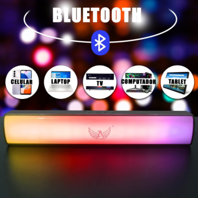 Caixa Som SoundBar Bluetooth 10W LED para TV Notebook Altomex AL-8665