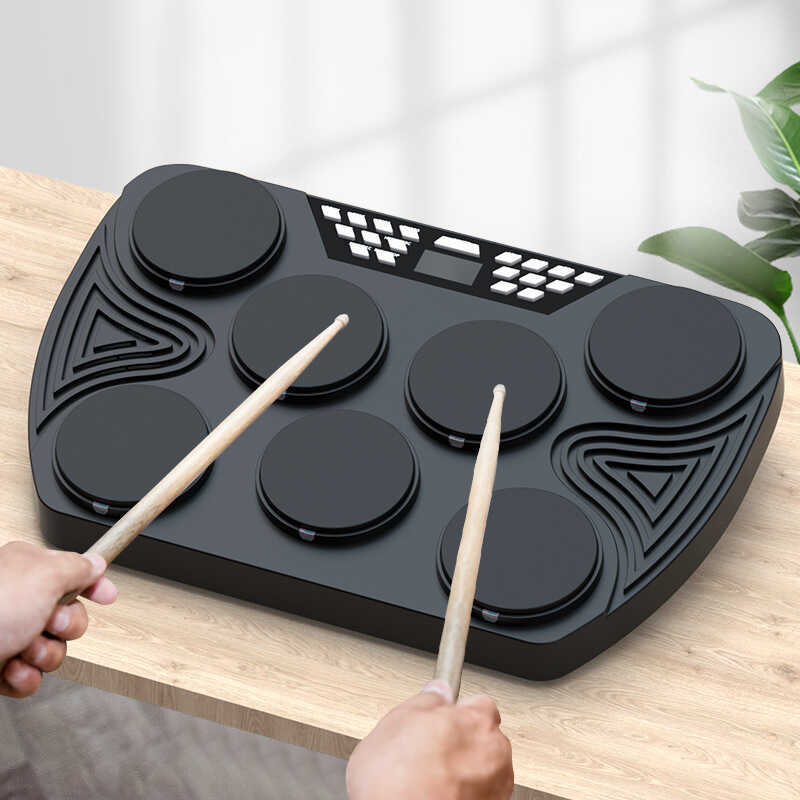 Tambor de Rack de força Bluetooth tambor portátil crianças iniciantes casa Trainer percussão tambor mão rolo eletrônico 