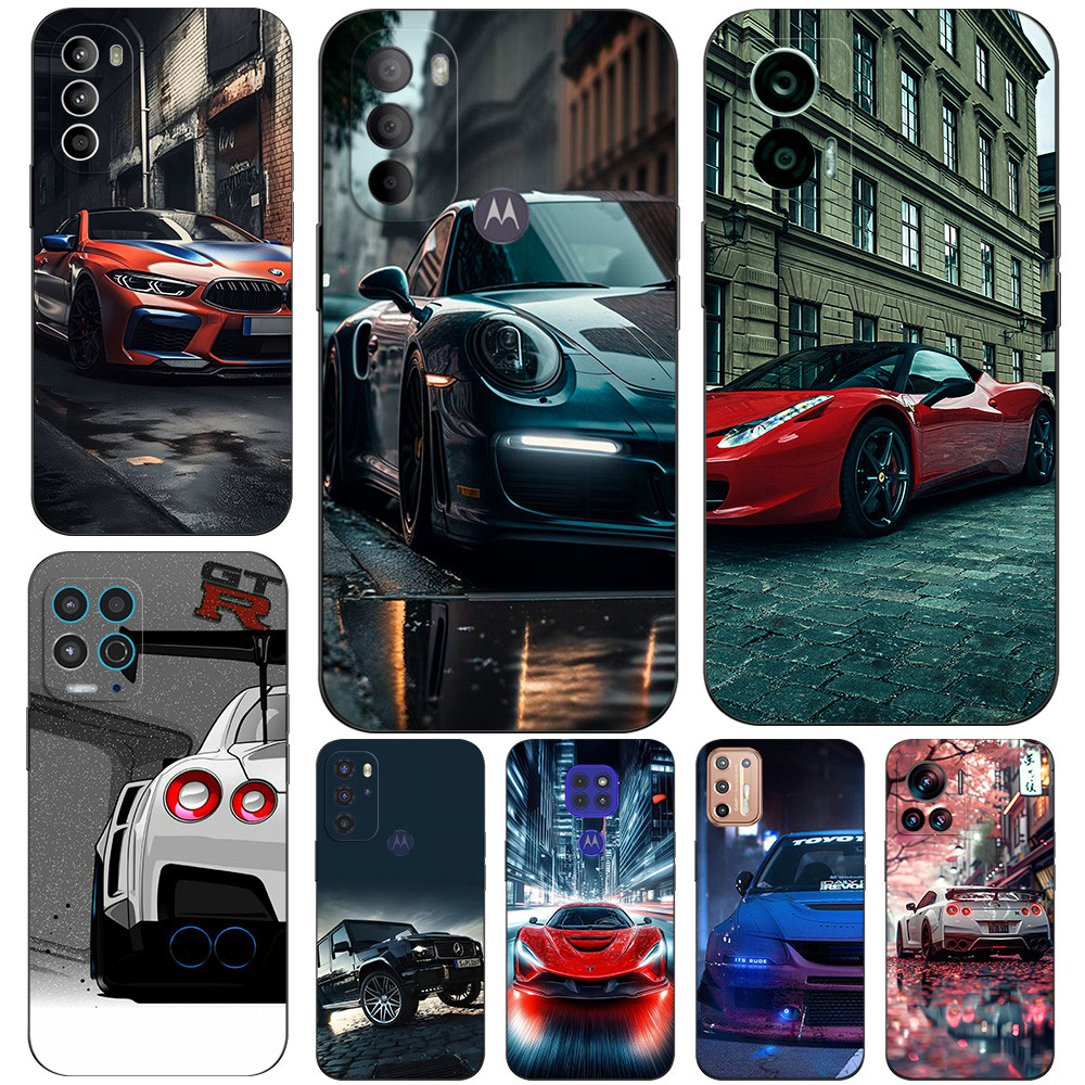 Capa Para Motorola Edge 20 Lite Pro 5G Edge2021 S Traseira De Telefone Silicone Macio Preto Tpu Músculo Moda Carro