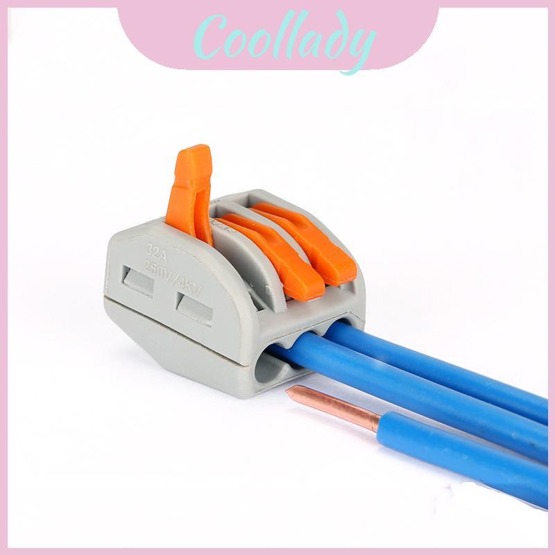 Design Clássico 3 Vias Reutilizável Mola Alavanca Terminal Bloco Cabo Elétrico Conector Fio Para Todas As Necessidades