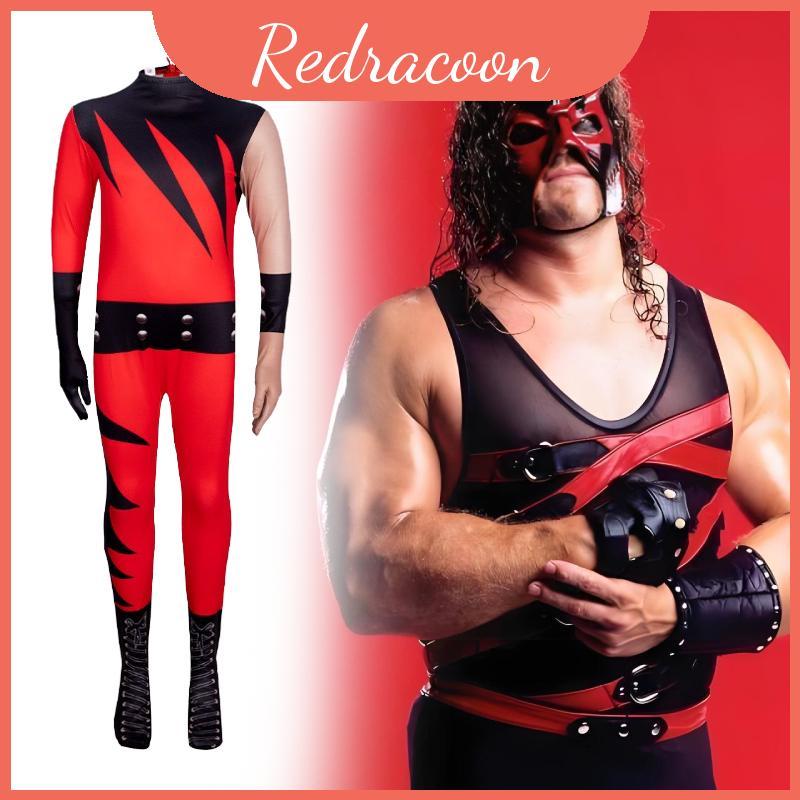 Wwe Kane Onepiece Suit Com Máscara Para Crianças Halloween E Performance De Palco