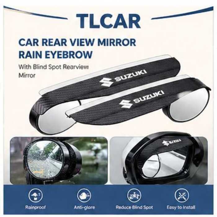 TLCAR Suzuki Viseira De Sobrancelha De Chuva Com Visão Traseira De Carro Espelho Retrovisor De Ponto Cego Para Swift Ert