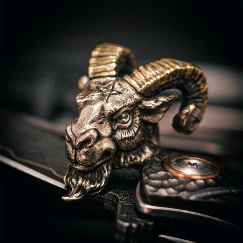 Original faca de cabra pingente ao ar livre EDC pingente carro chaveiro mochila pingente versão cor separada