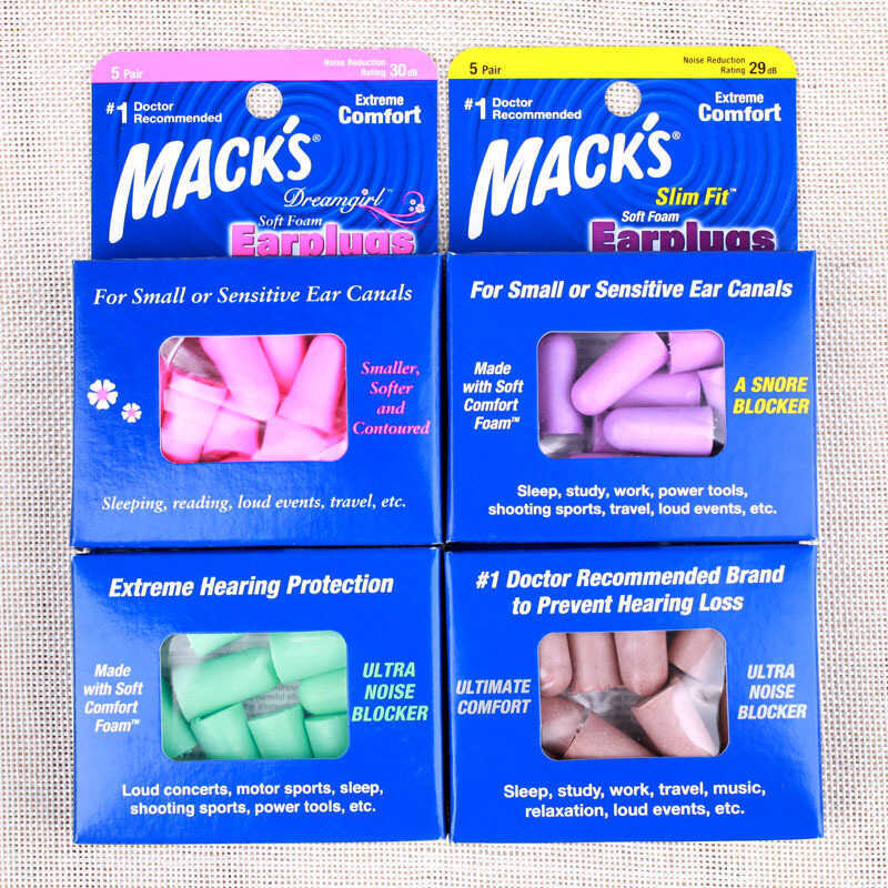 5 pares americano MACK'S espuma fones de ouvido Anti-ruído isolamento acústico redução de ruído dormir ferramenta útil a