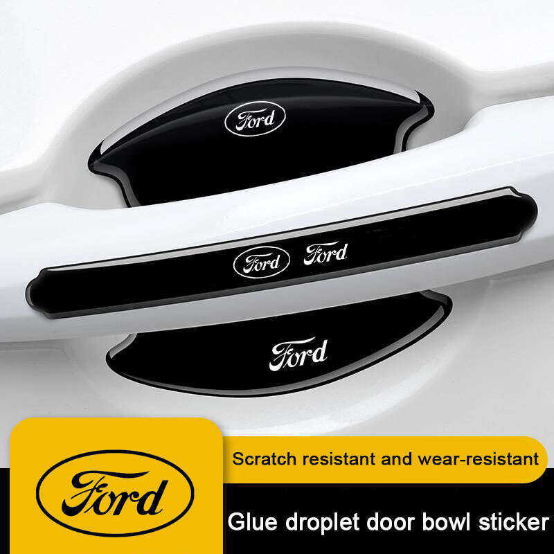 4/8 Unidades Alça Preta Proteção Adesivo De Tigela De Porta De Carro Para Ford Ranger Raptor T6 T7 WL Everest Focus Esca