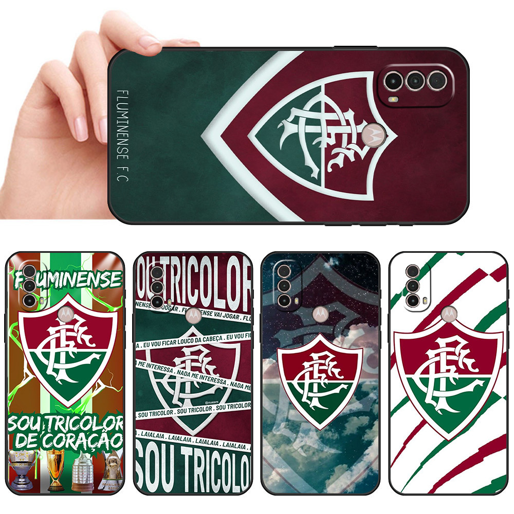 Capa De Telefone Preta Macia Para Moto E7 Plus E7i POWER E13 E20 E22 E40 G9 Play Verde Vermelho gráfico torcida Protetor