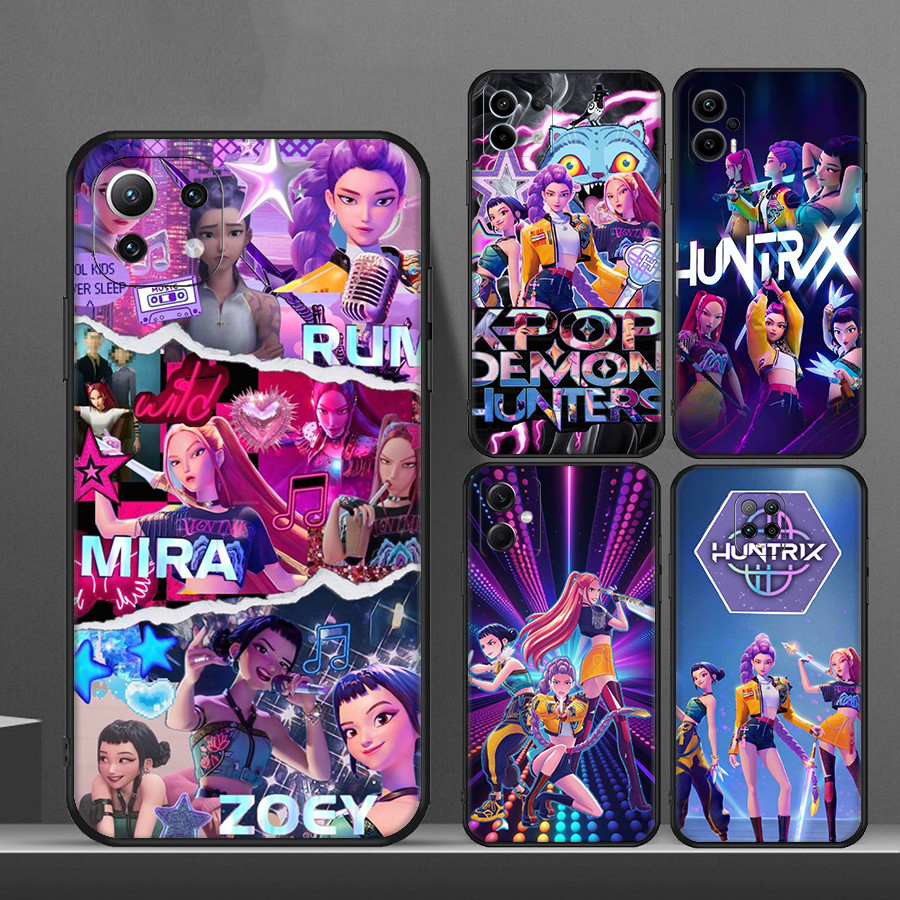 Para Xiaomi POCO X5 X6 Pro C40 C55 C65 Anime KPop Demônio Caçadores TPU Silicone Telefone Caso Macio 5Y28