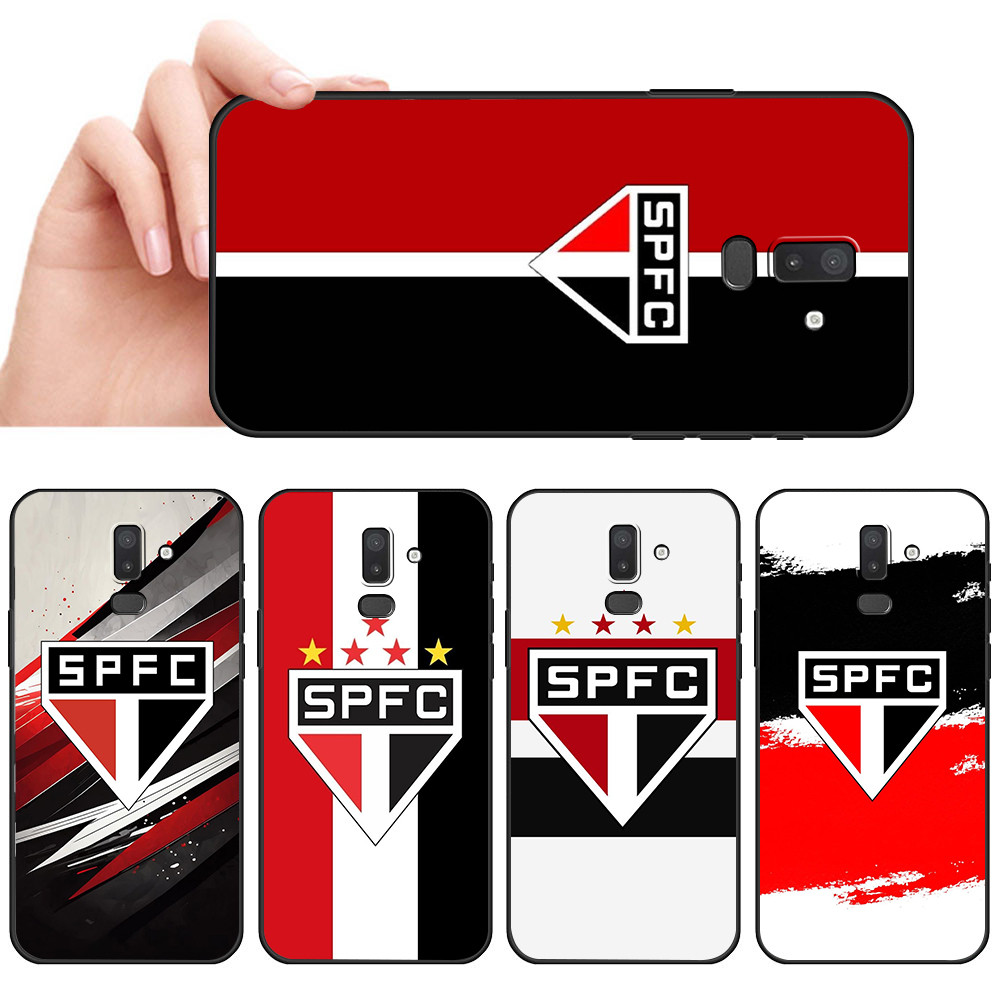 Capa De Telefone Preta Macia Para Samsung J4 J5 J6 Plus Prime J7 Core Pro J8 Capinha Tricolor Futebol Torcida Paulistano