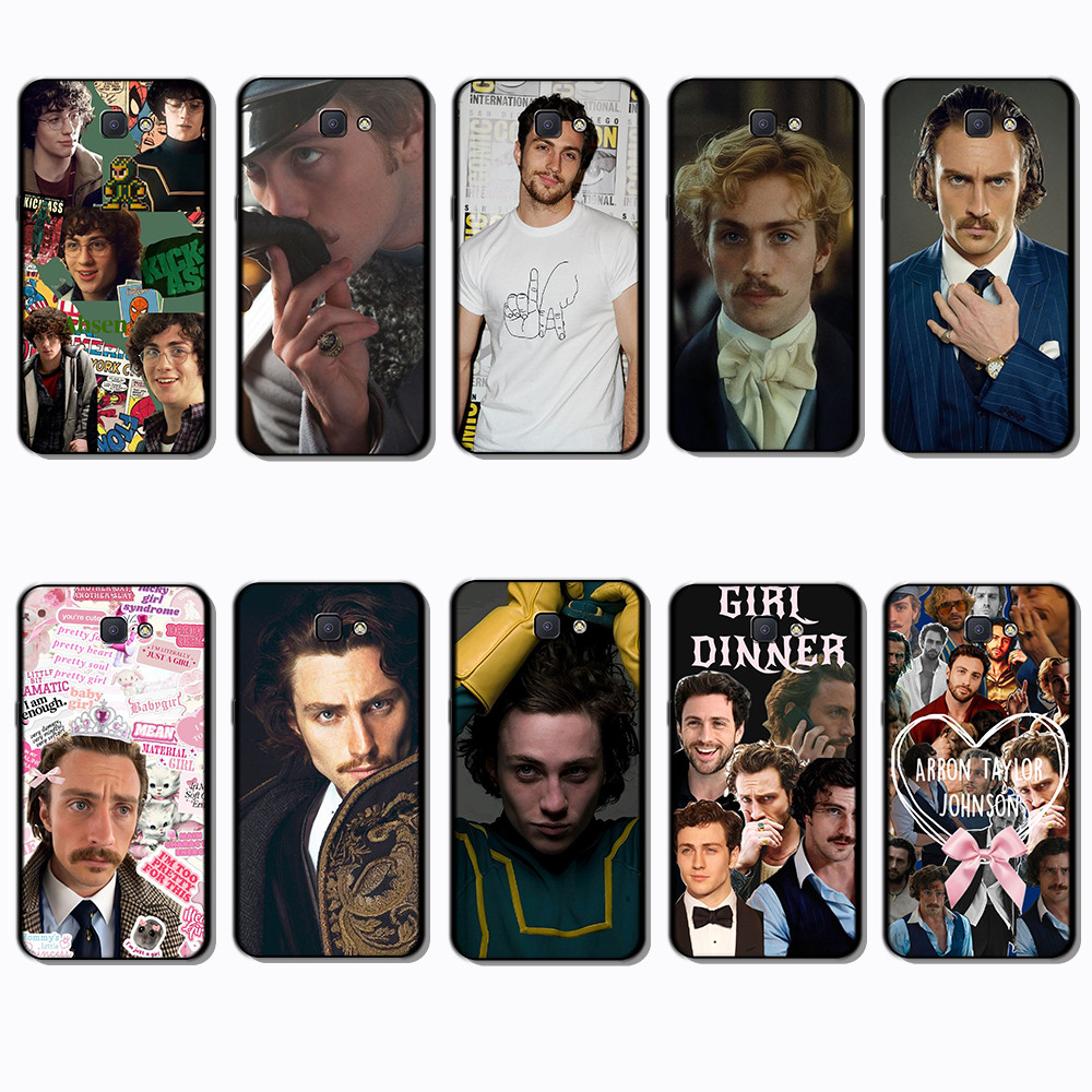 Para 3c Samsung Galaxy J4 J4 Plus J4 J5 J7 J6 Prime aaron taylor johnson Macio Preto TPU Cor Caso De Telefone